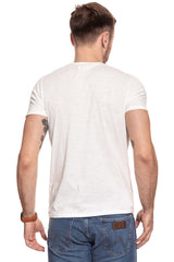 KOSZULKA WRANGLER FESTIVAL TEE ANTIQUE WHITE. W7B44DEFT