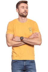 KOSZULKA WRANGLER OVERDYE HAND TEE AMBER YELLOW W7B48EBUY