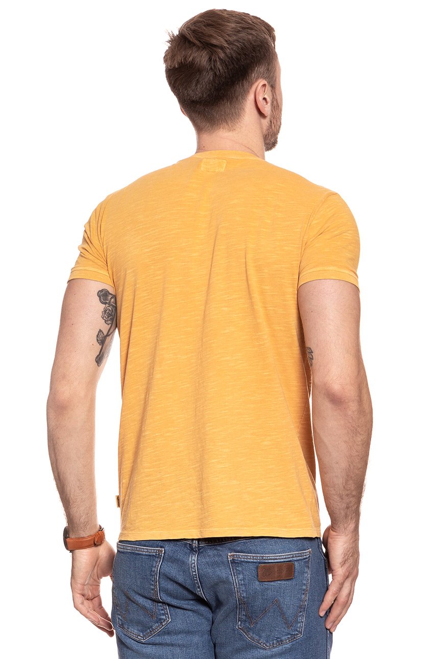 KOSZULKA WRANGLER OVERDYE HAND TEE AMBER YELLOW W7B48EBUY