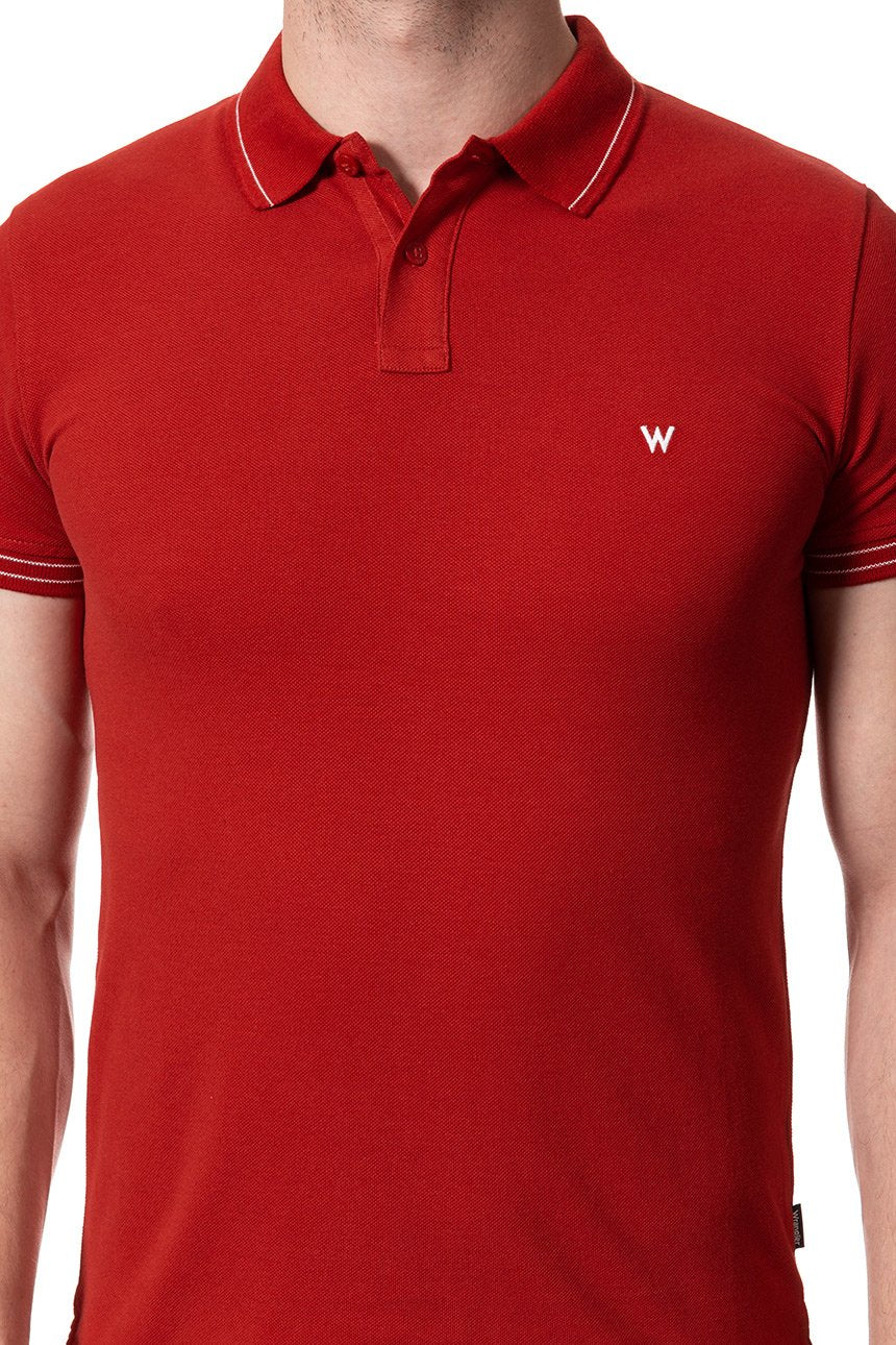 POLO WRANGLER SS POLO POMPEIAN RED W7B58K41C