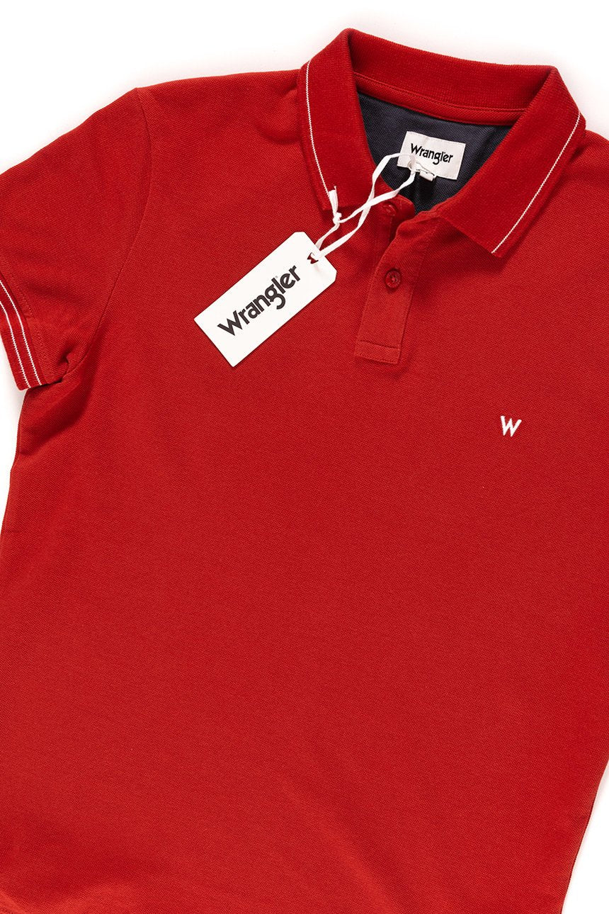 POLO WRANGLER SS POLO POMPEIAN RED W7B58K41C