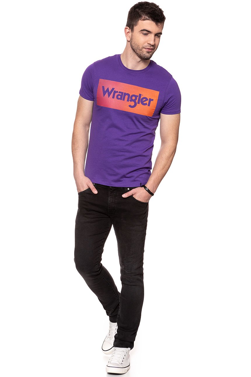 KOSZULKA WRANGLER LOGO TEE TROPICAL PURPLE W7B62FQW3