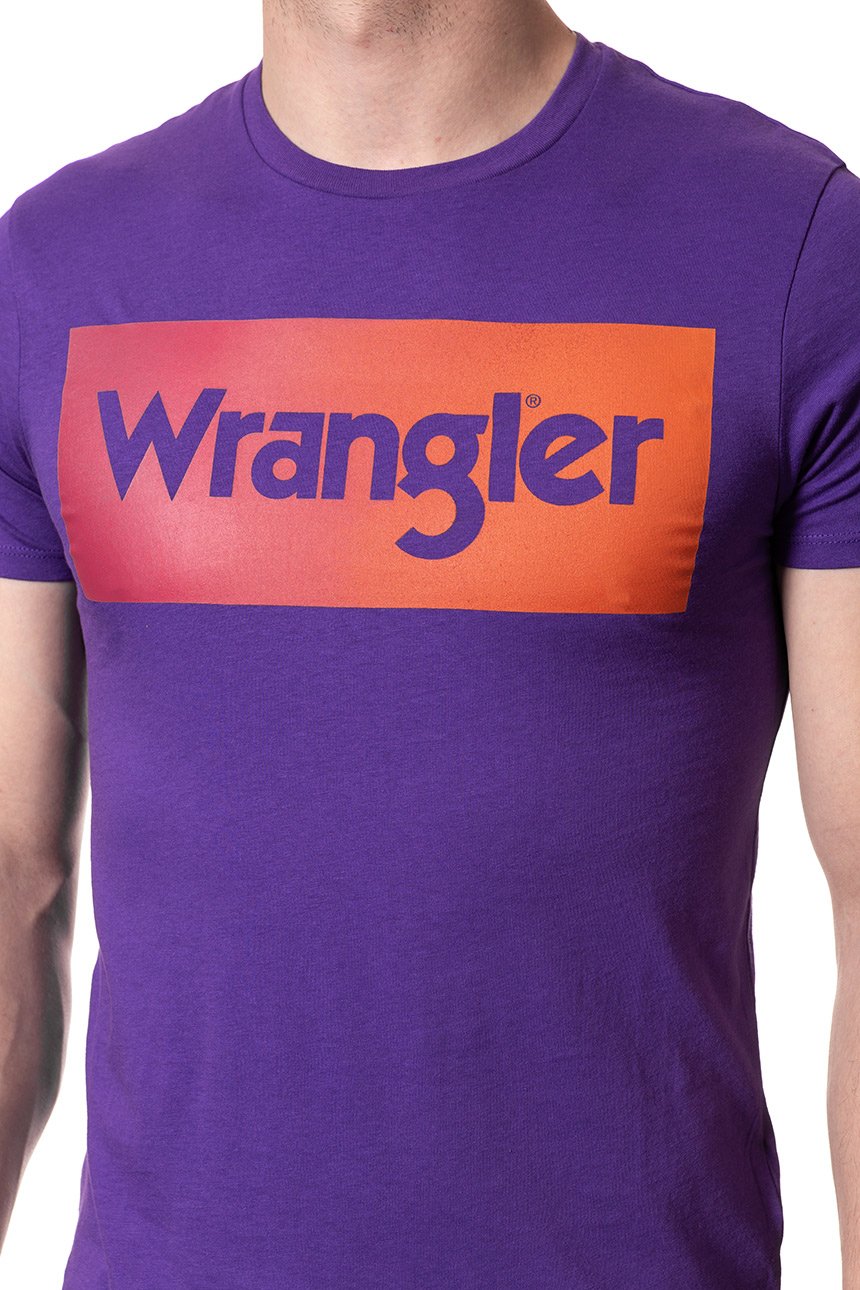 KOSZULKA WRANGLER LOGO TEE TROPICAL PURPLE W7B62FQW3