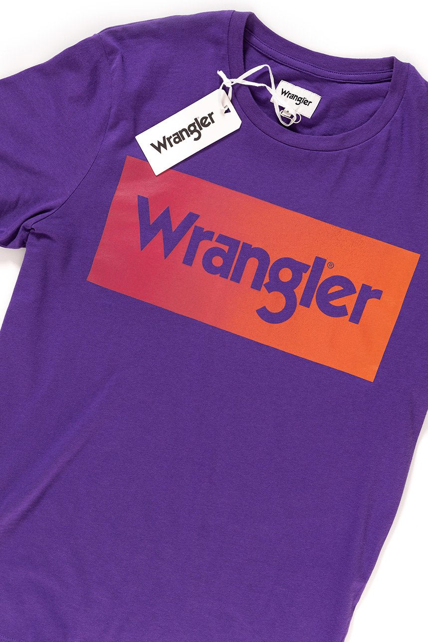 KOSZULKA WRANGLER LOGO TEE TROPICAL PURPLE W7B62FQW3