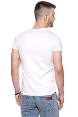 KOSZULKA WRANGLER RINGER TEE  WHITE W7B63FK12