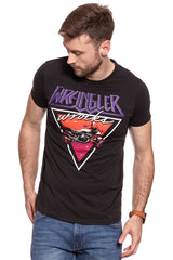 KOSZULKA WRANGLER RINGER TEE FADED BLACK W7B63FKV6