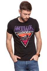 KOSZULKA WRANGLER RINGER TEE FADED BLACK W7B63FKV6