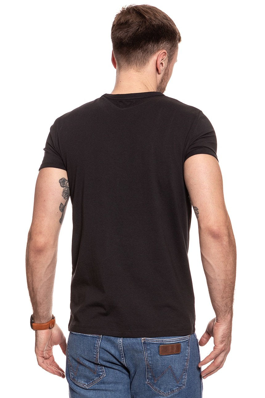 KOSZULKA WRANGLER RINGER TEE FADED BLACK W7B63FKV6