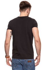 KOSZULKA WRANGLER RINGER TEE FADED BLACK W7B63FKV6