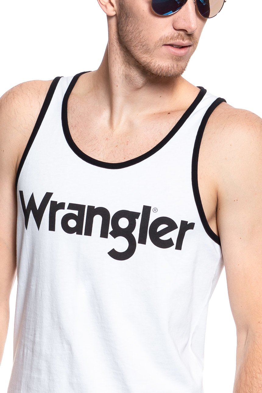 KOSZULKA WRANGLER RINGER TANK WHITE W7B64FQ12