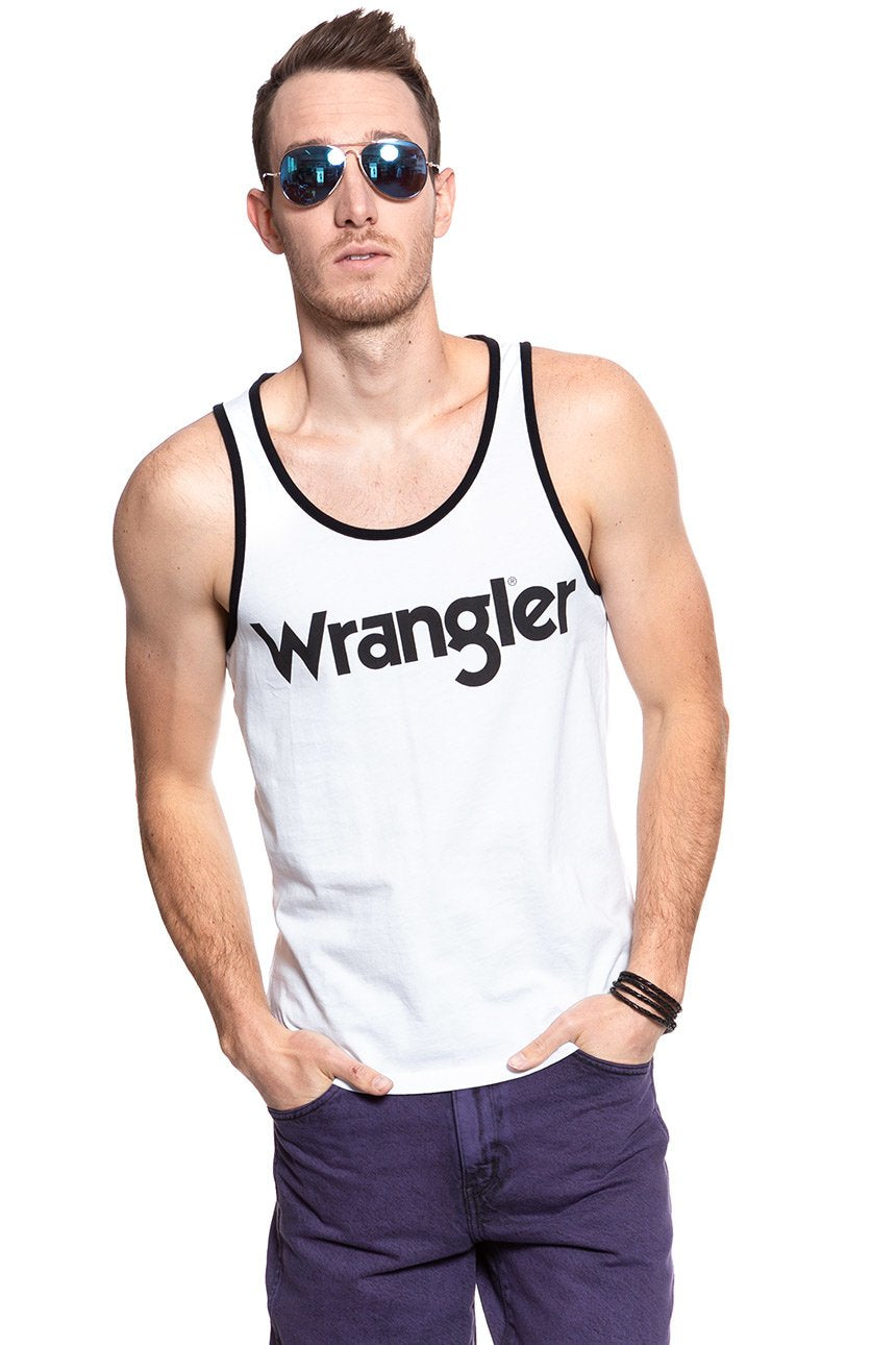 KOSZULKA WRANGLER RINGER TANK WHITE W7B64FQ12