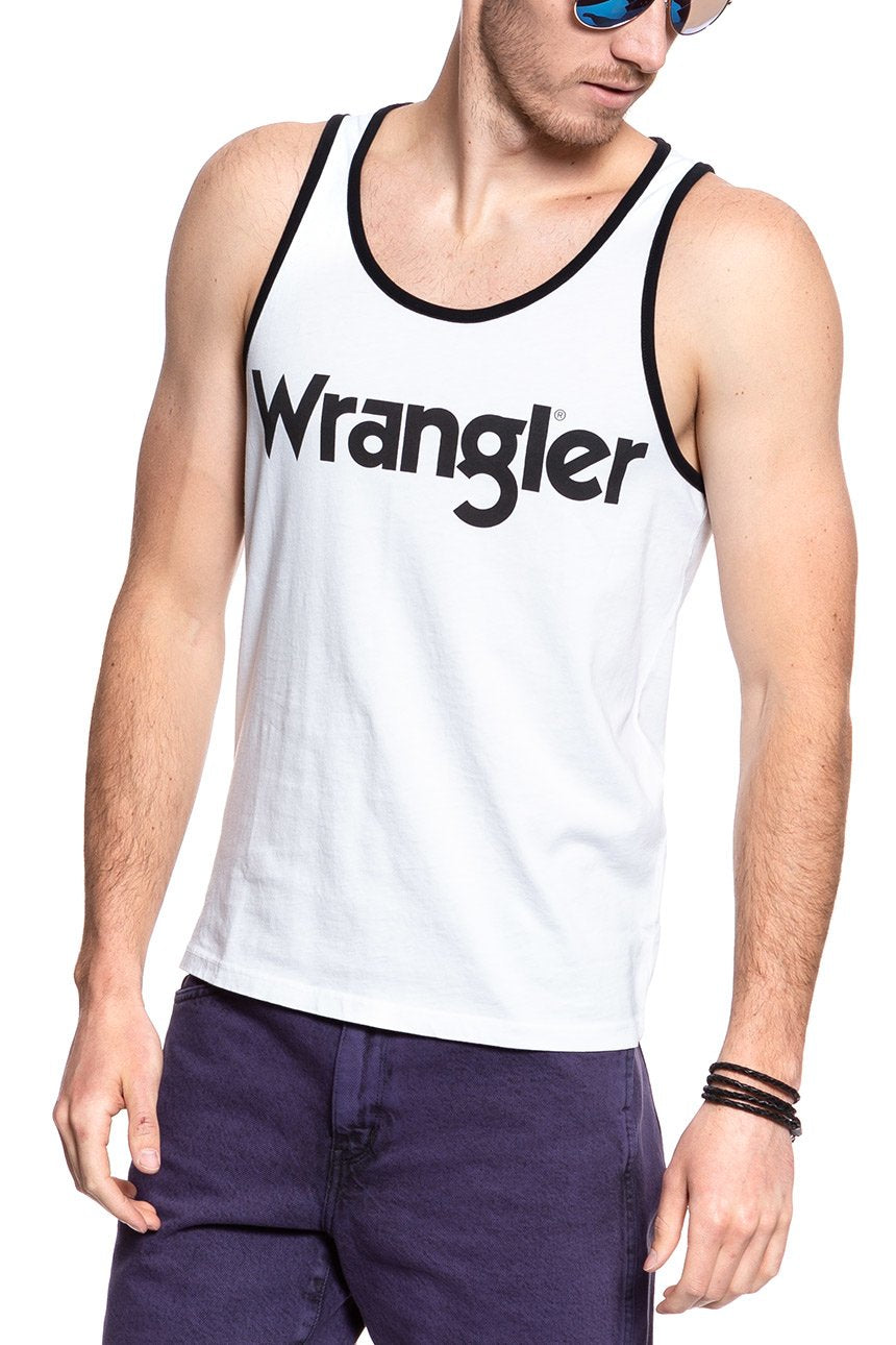 KOSZULKA WRANGLER RINGER TANK WHITE W7B64FQ12