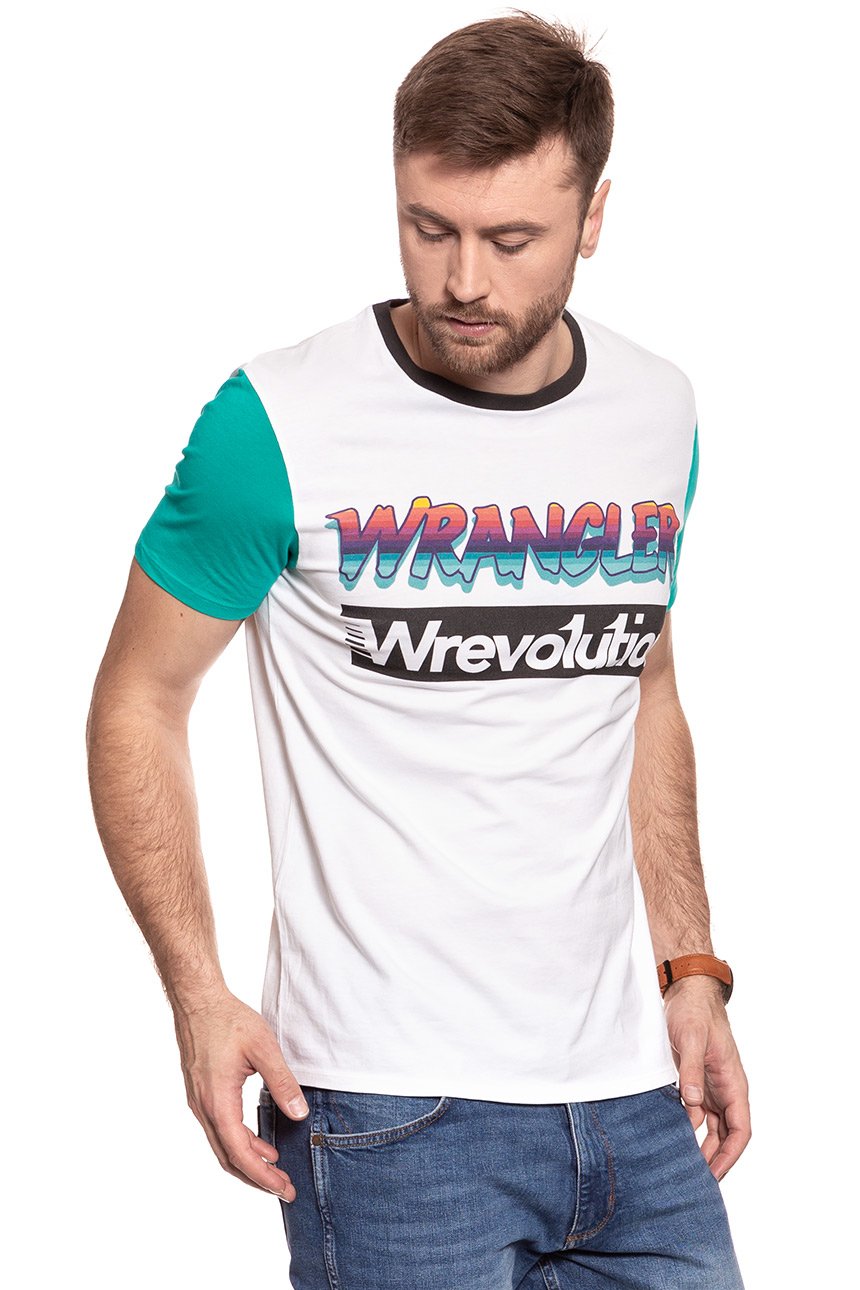 KOSZULKA WRANGLER REVOLUTION TEE  WHITE W7B66GN12