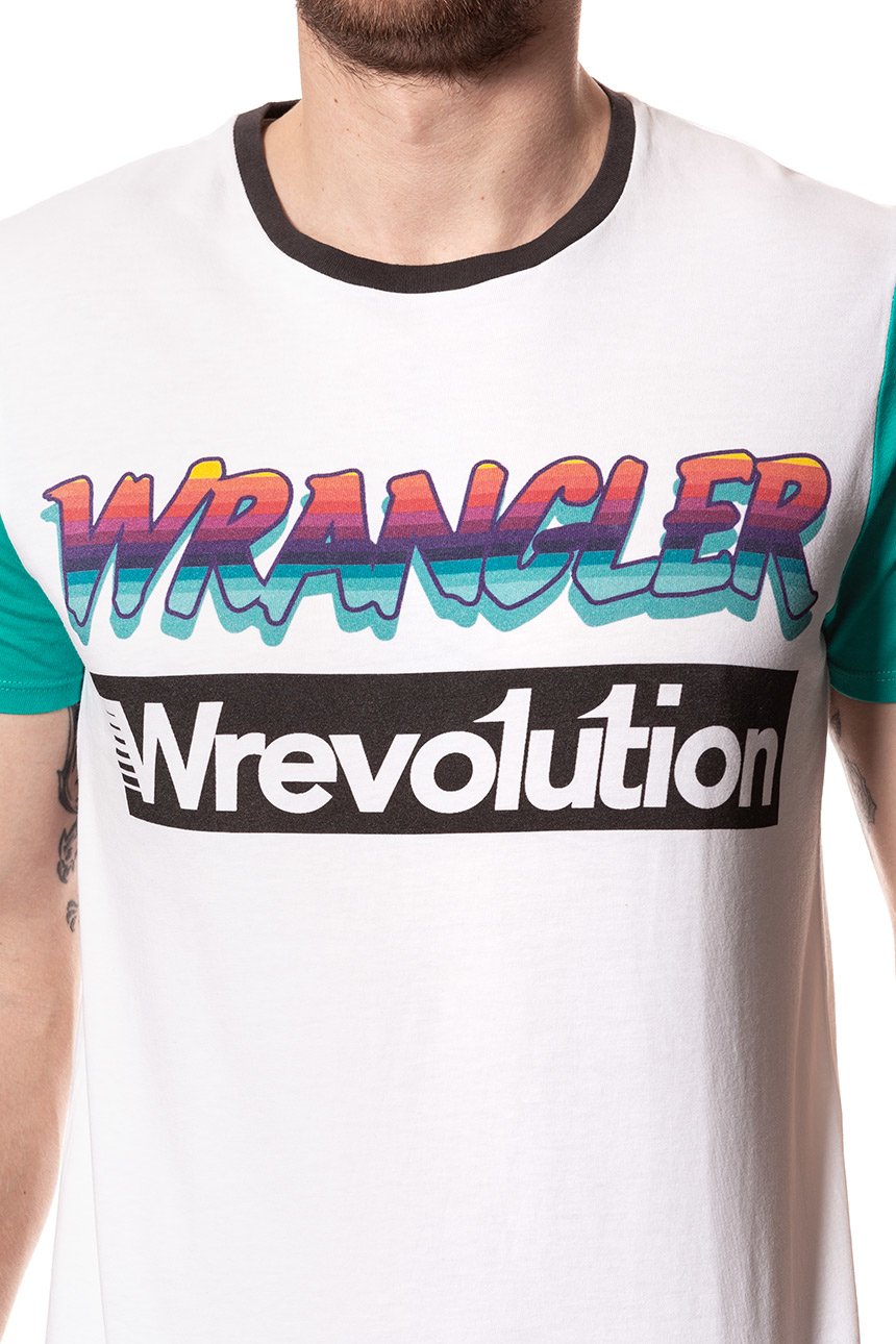 KOSZULKA WRANGLER REVOLUTION TEE  WHITE W7B66GN12