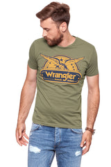 KOSZULKA WRANGLER SS EAGLE TEE DUSTY OLIVE W7B74FK45