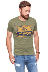 KOSZULKA WRANGLER SS EAGLE TEE DUSTY OLIVE W7B74FK45