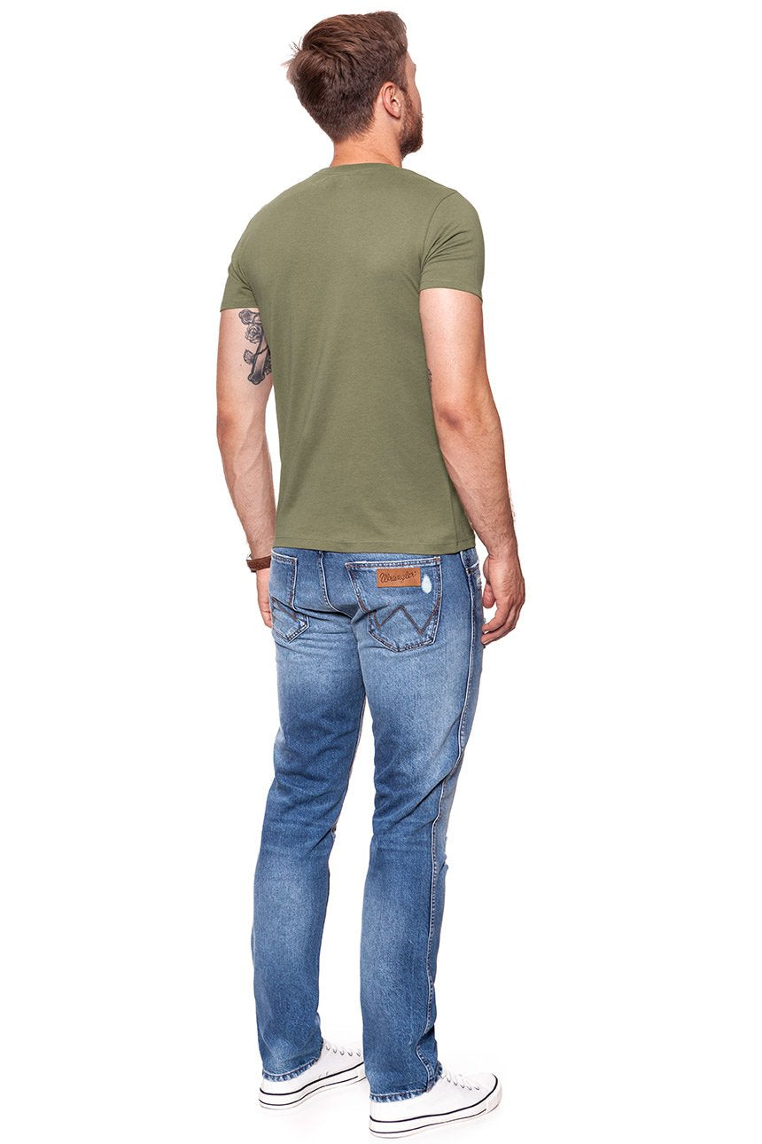 KOSZULKA WRANGLER SS EAGLE TEE DUSTY OLIVE W7B74FK45