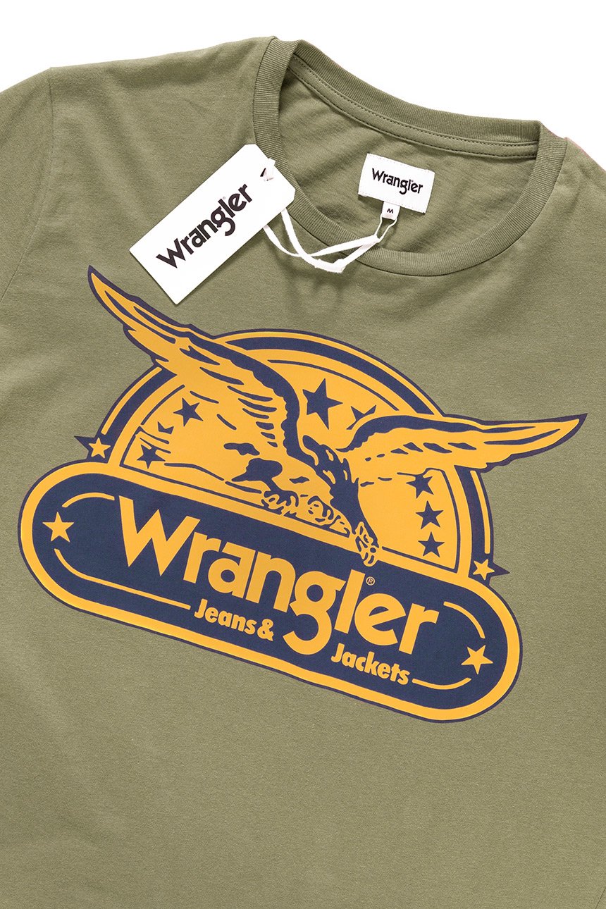 KOSZULKA WRANGLER SS EAGLE TEE DUSTY OLIVE W7B74FK45