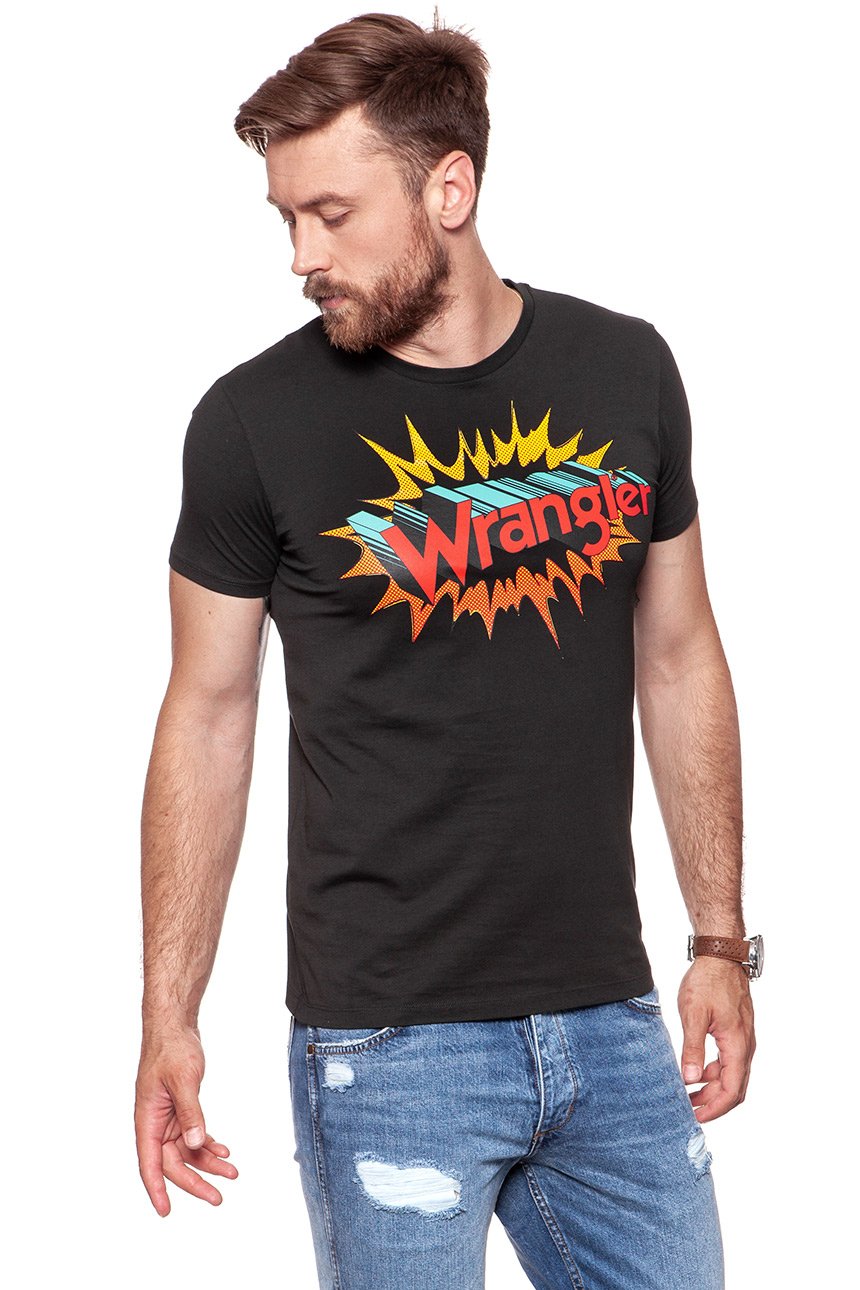 KOSZULKA WRANGLER GRAPHIC HERO TEE JET SET W7B78FKOJ