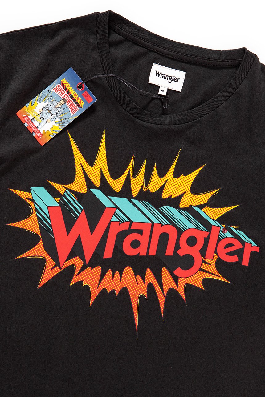 KOSZULKA WRANGLER GRAPHIC HERO TEE JET SET W7B78FKOJ