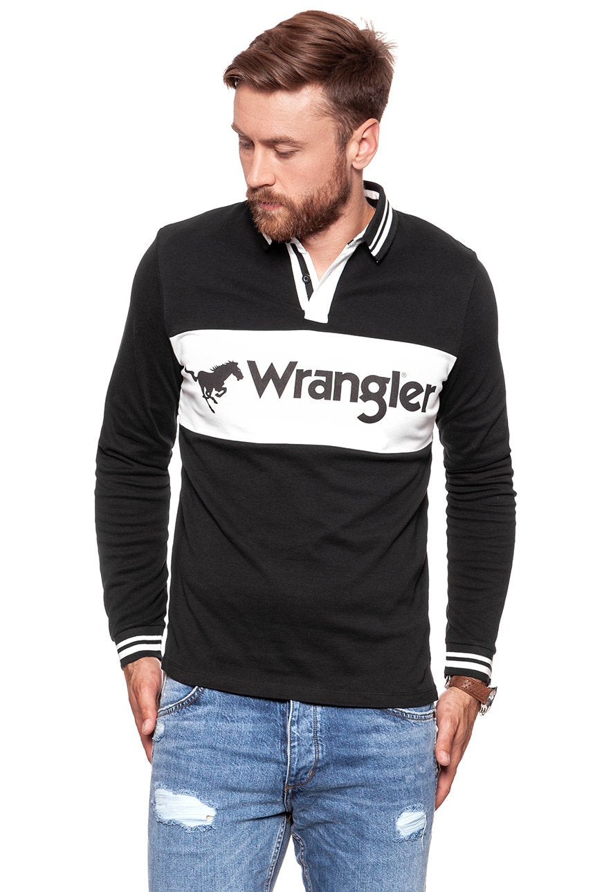 POLO WRANGLER LS LOGO POLO BLACK W7B83GK01