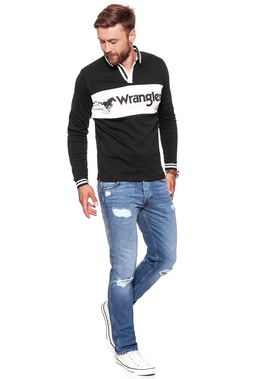 POLO WRANGLER LS LOGO POLO BLACK W7B83GK01