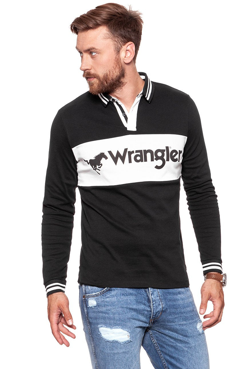 POLO WRANGLER LS LOGO POLO BLACK W7B83GK01