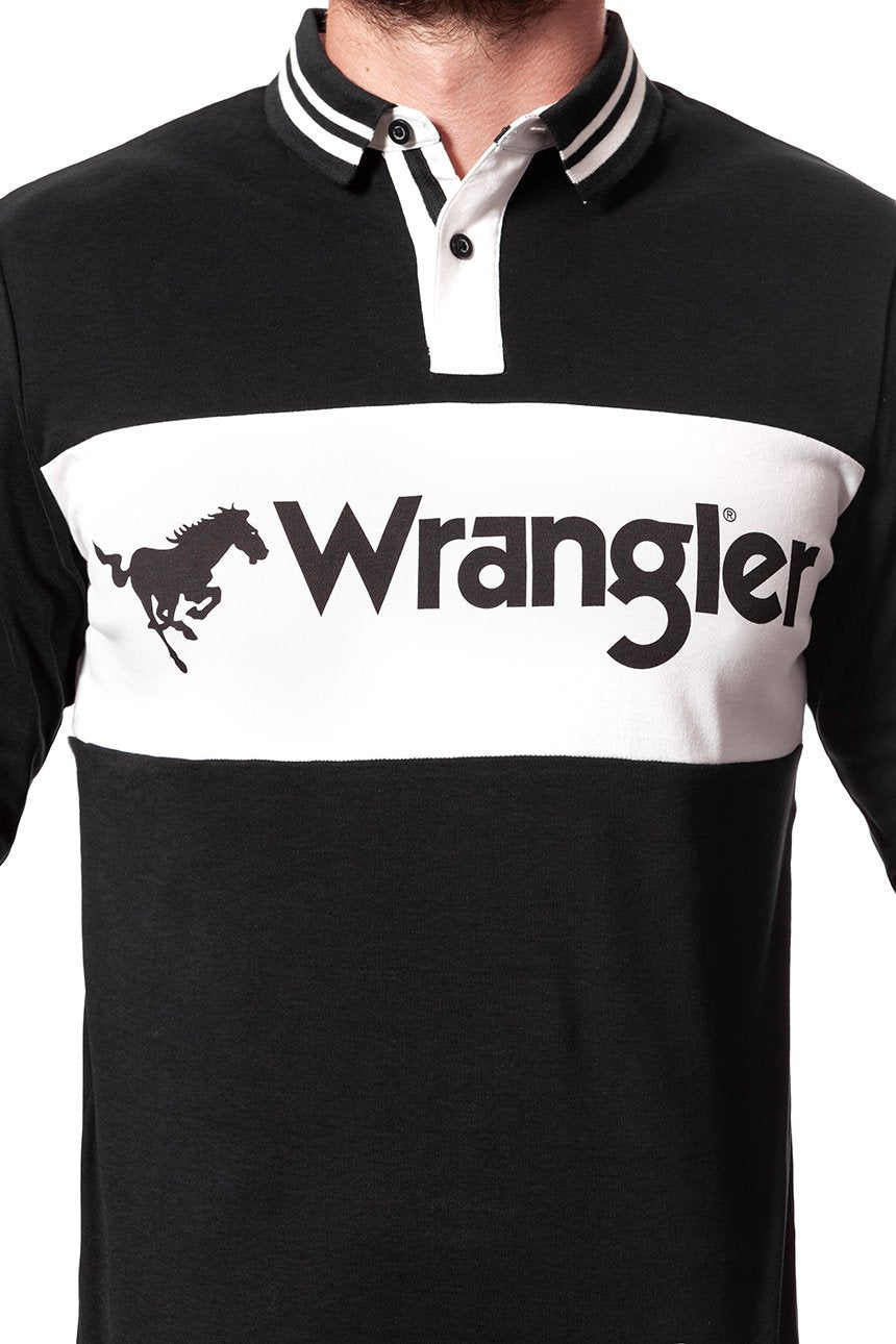 POLO WRANGLER LS LOGO POLO BLACK W7B83GK01