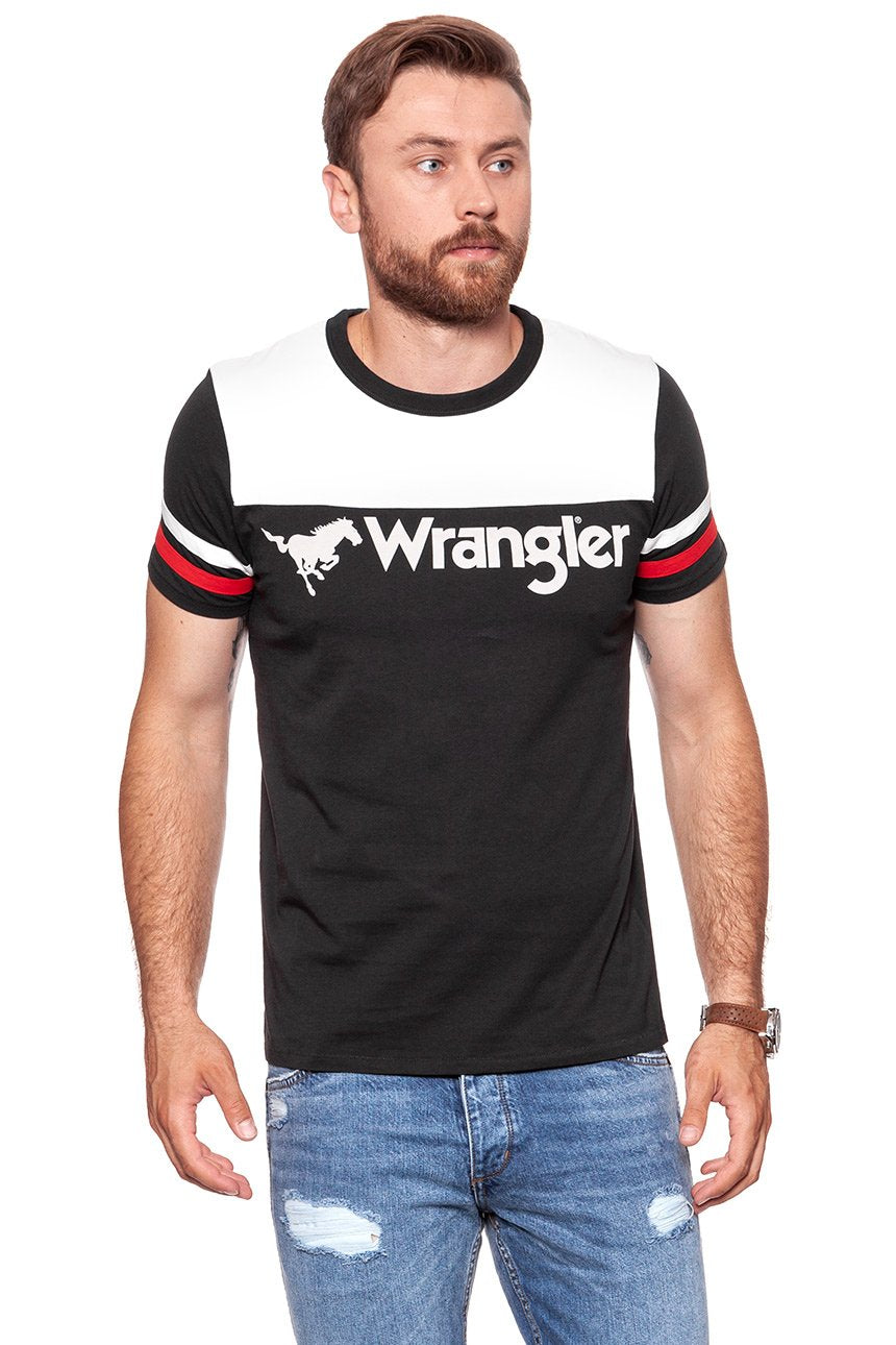 KOSZULKA WRANGLER RUGBY TEE FADED BLACK W7B85GLV6