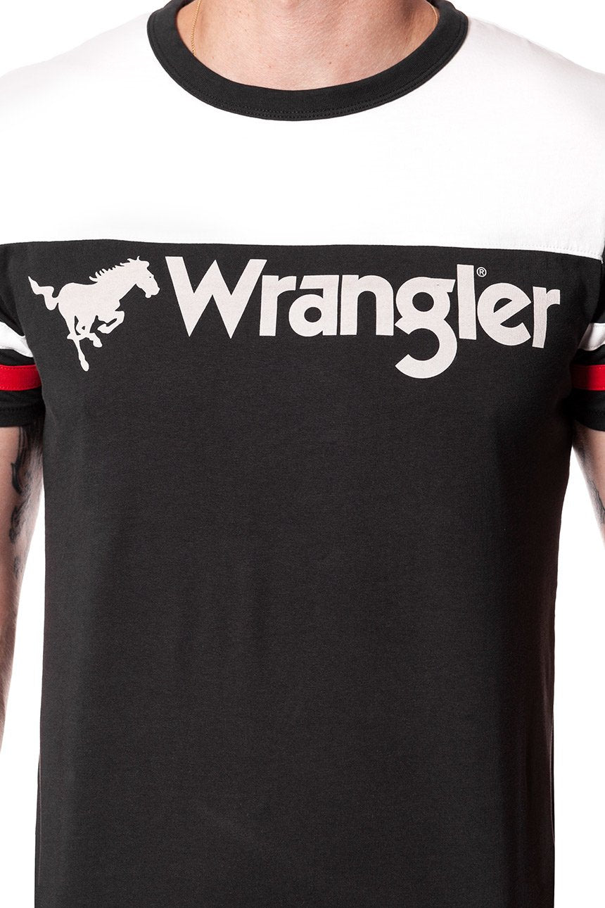 KOSZULKA WRANGLER RUGBY TEE FADED BLACK W7B85GLV6