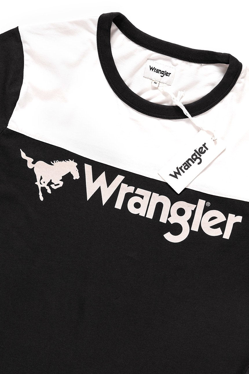 KOSZULKA WRANGLER RUGBY TEE FADED BLACK W7B85GLV6