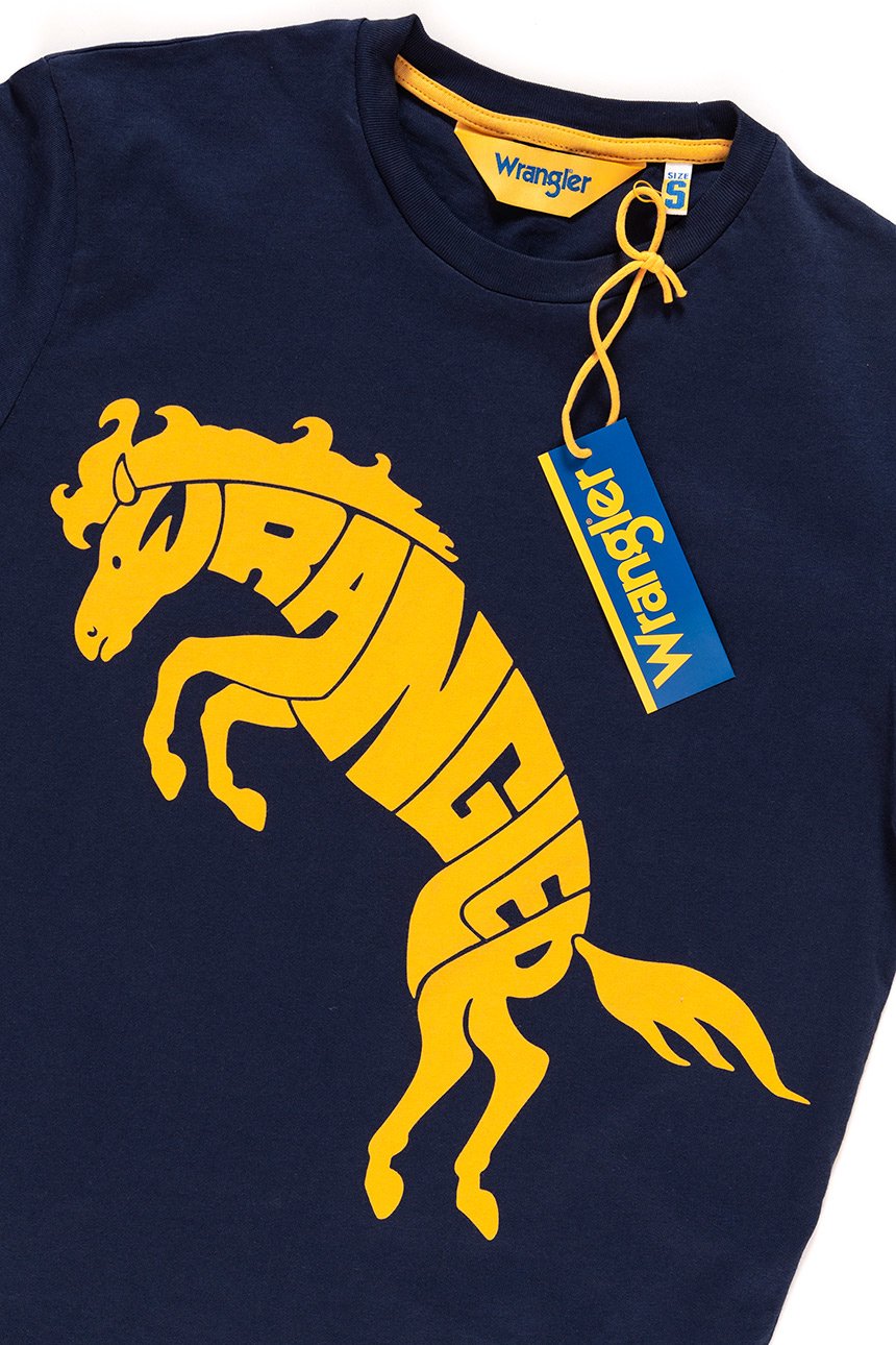 KOSZULKA WRANGLER B&Y RUGBY TEE NAVY W7B86GL35