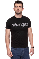 KOSZULKA WRANGLER SS LOGO TEE BLACK W7C04D301