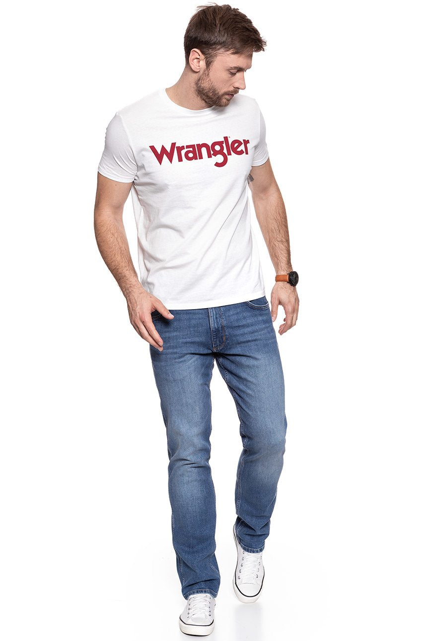 KOSZULKA WRANGLER SS LOGO TEE OFFWHITE W7C04D302