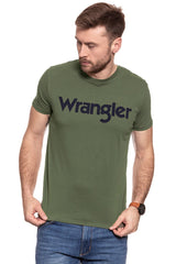 KOSZULKA WRANGLER SS LOGO TEE DUSTY OLIVE W7C04D345