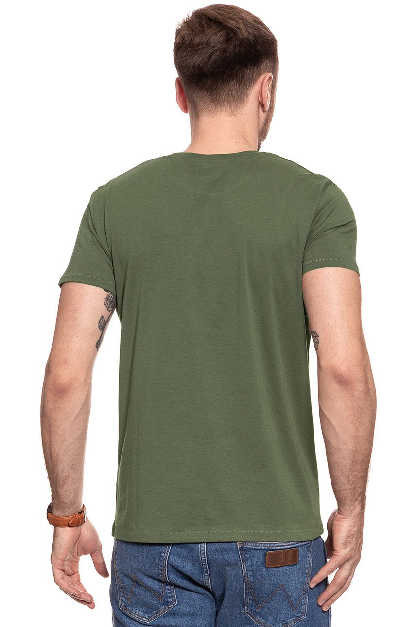 KOSZULKA WRANGLER SS LOGO TEE DUSTY OLIVE W7C04D345