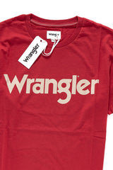 KOSZULKA WRANGLER SS LOGO TEE RED W7C04D347