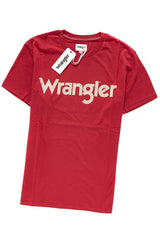 KOSZULKA WRANGLER SS LOGO TEE RED W7C04D347