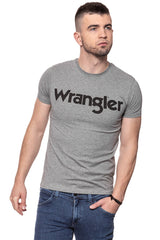 KOSZULKA WRANGLER SS LOGO TEE GREY MARL W7C04D3VB