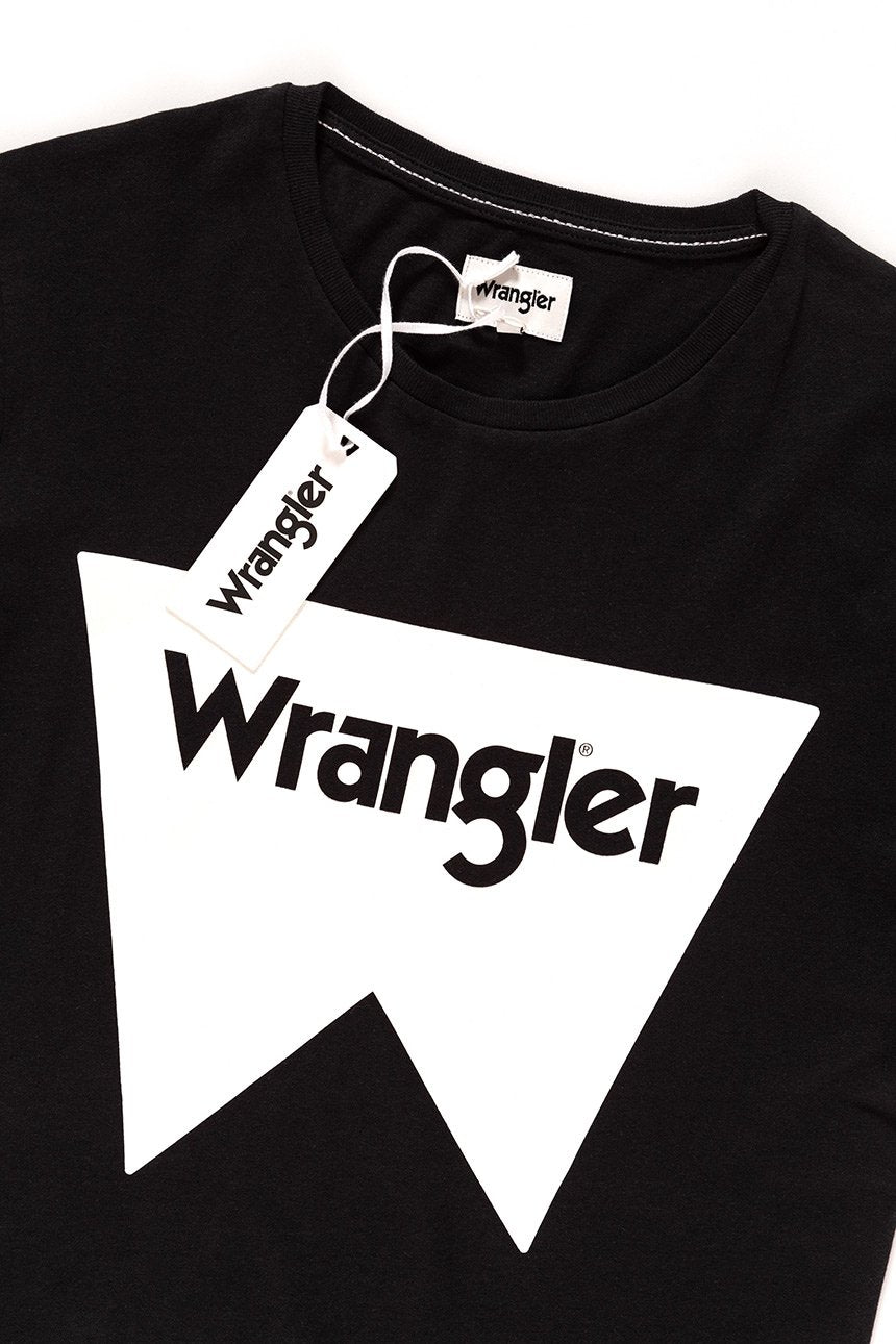 KOSZULKA WRANGLER FESTIVAL TEE BLACK W7C24FQ01