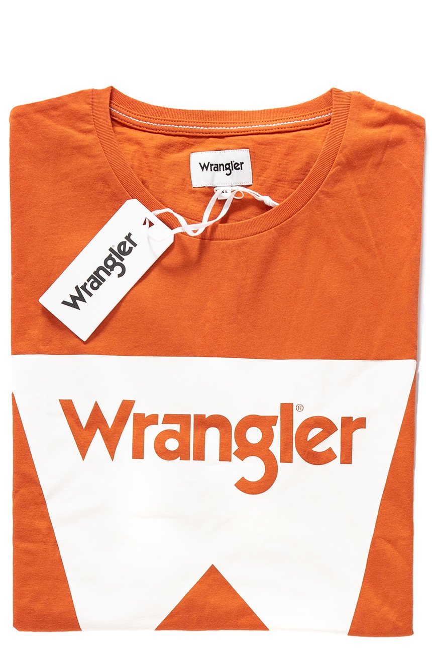 KOSZULKA WRANGLER FESTIVAL TEE SQUASH ORANGE W7C24FQXG