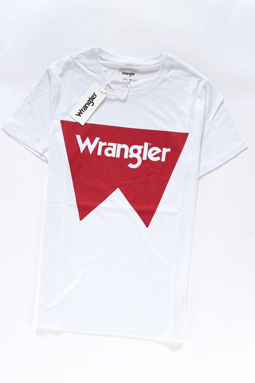 KOSZULKA WRANGLER SS LOGO TEE WHITE W7C50FQ12