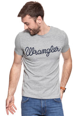 KOSZULKA WRANGLER CREW TEE MID GREY MEL W7C51FK37