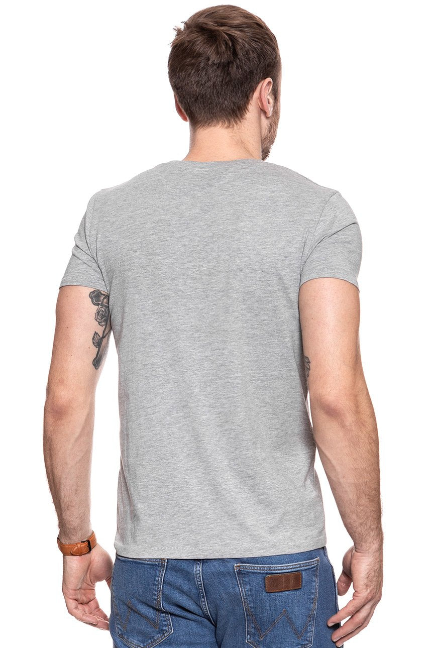 KOSZULKA WRANGLER CREW TEE MID GREY MEL W7C51FK37