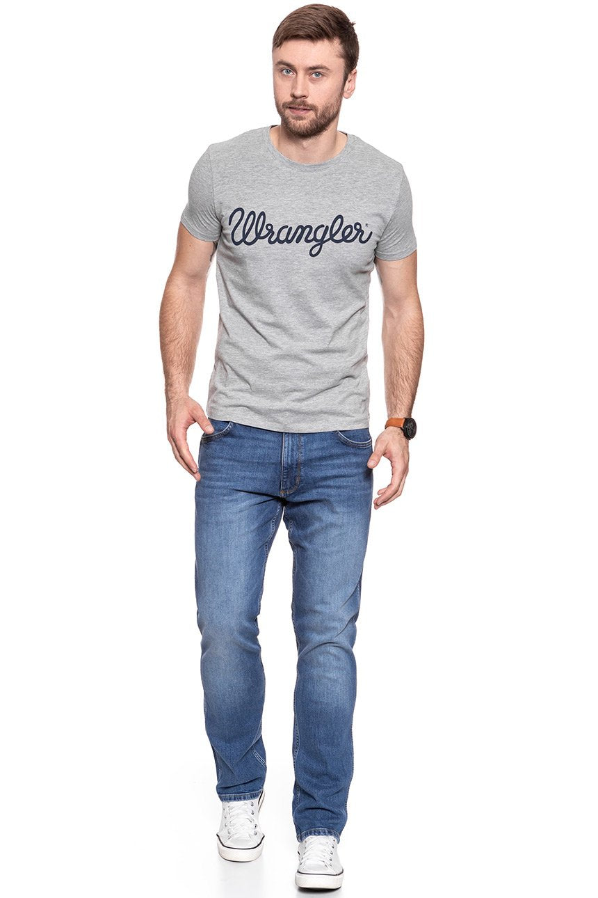 KOSZULKA WRANGLER CREW TEE MID GREY MEL W7C51FK37