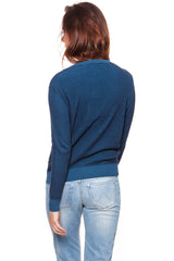 DAMSKI SWETER WRANGLER TWO TONE KNIT NAVY W81081P35