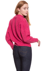 DAMSKI SWETER WRANGLER CROP KNIT BRIGHT ROSE W8111PKVC