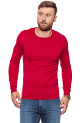 MĘSKI SWETER WRANGLER CREW KNIT RED W85672P47