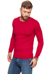 MĘSKI SWETER WRANGLER CREW KNIT RED W85672P47