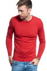 MĘSKI SWETER WRANGLER CREW KNIT RED W85674Q47